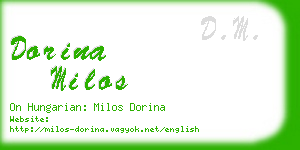 dorina milos business card